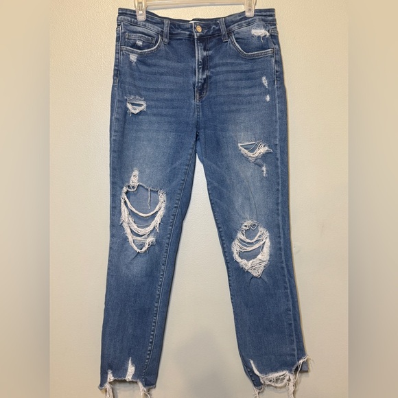 Flying Monkey Distressed Denim Blue Jeans‎ Size 30 - Picture 1 of 9